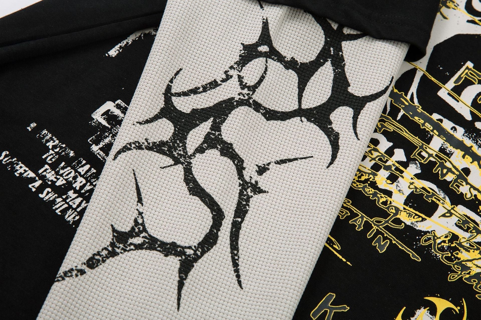 Fake Layered Paint Graphic Long Sleeve T-Shirt
