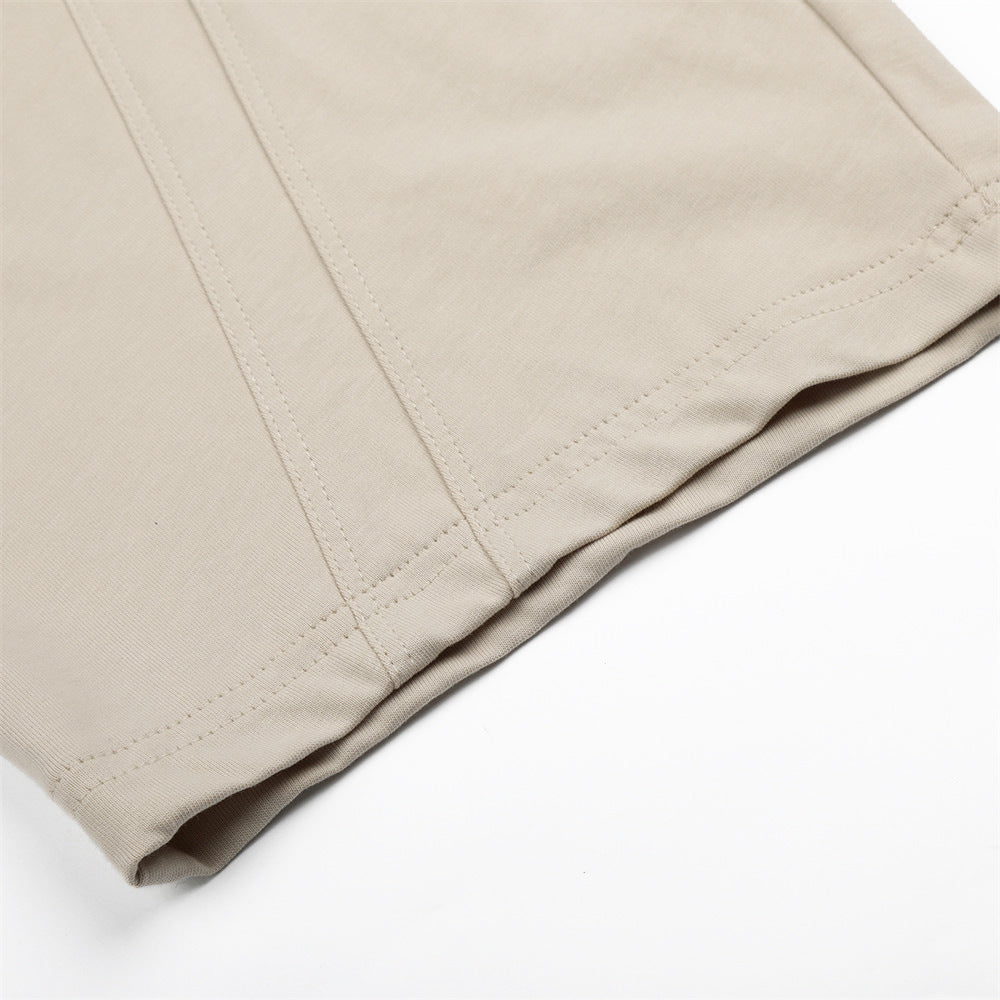 DAXUEN Loose-fitting wide-leg trousers in black and light beige