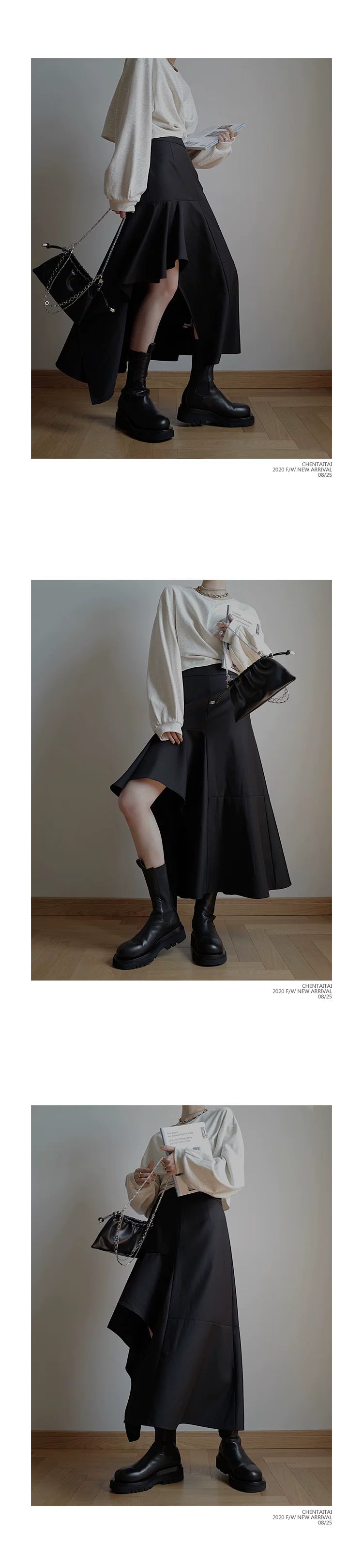 High Waist Slit Skirt