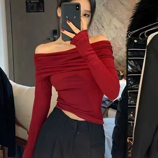 Basic One-Shoulder Knit Sweater