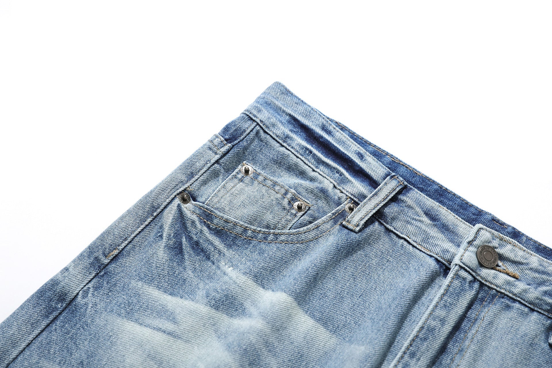 Washed Damage Flare Denim Jeans