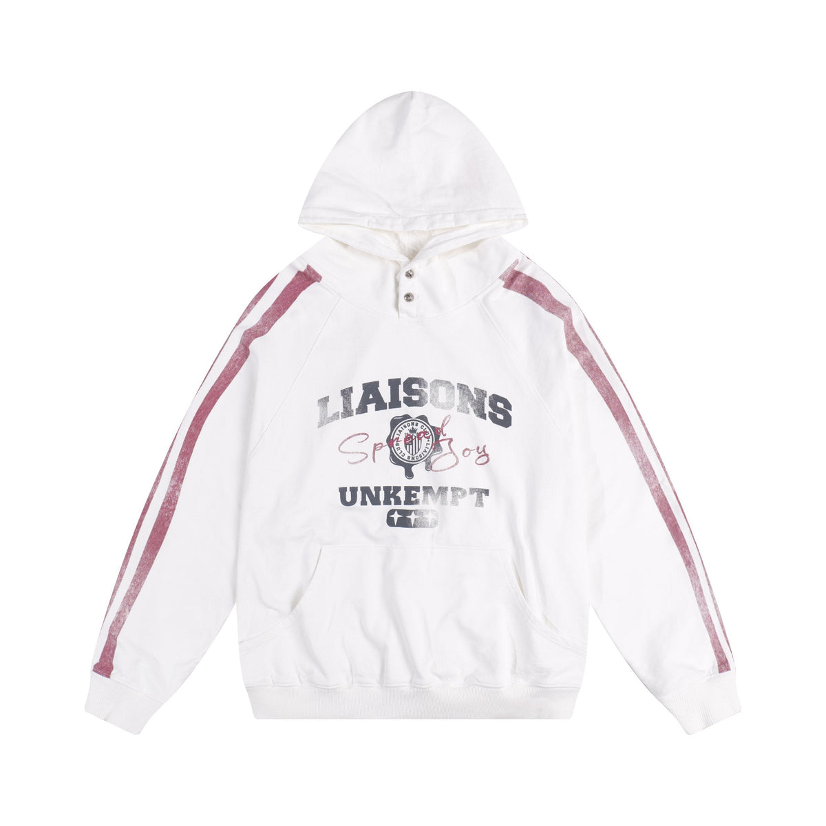Letter Print Washed Oversize Hoodie