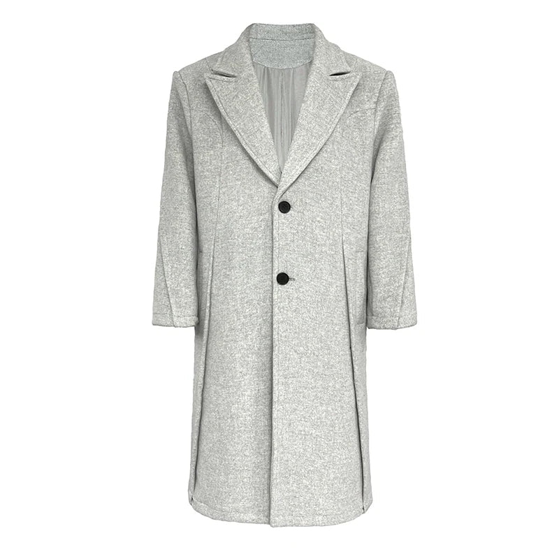 Wool Blend Oversize Long Coat