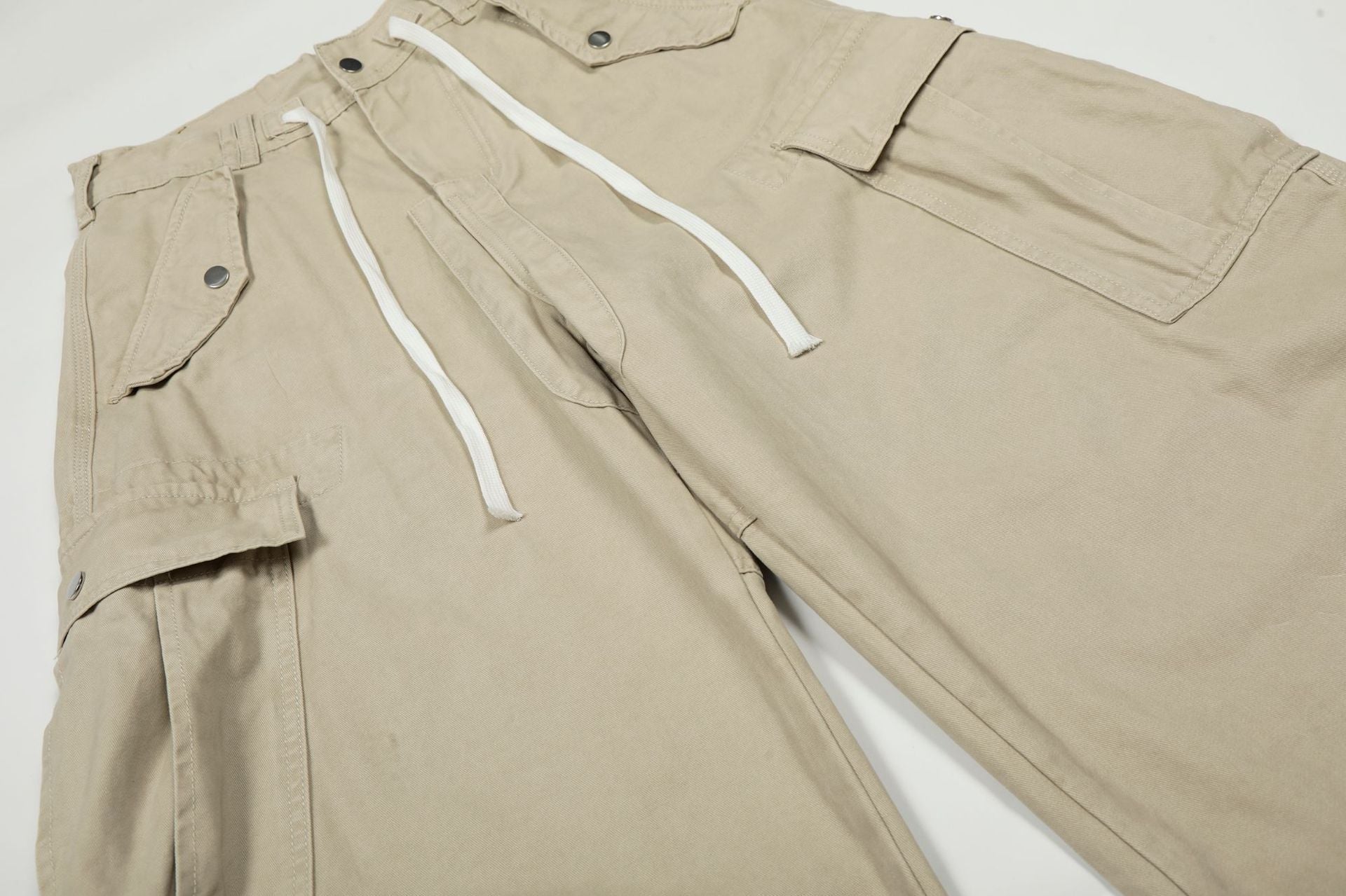 Drawstring Cargo Wide Leg Pants