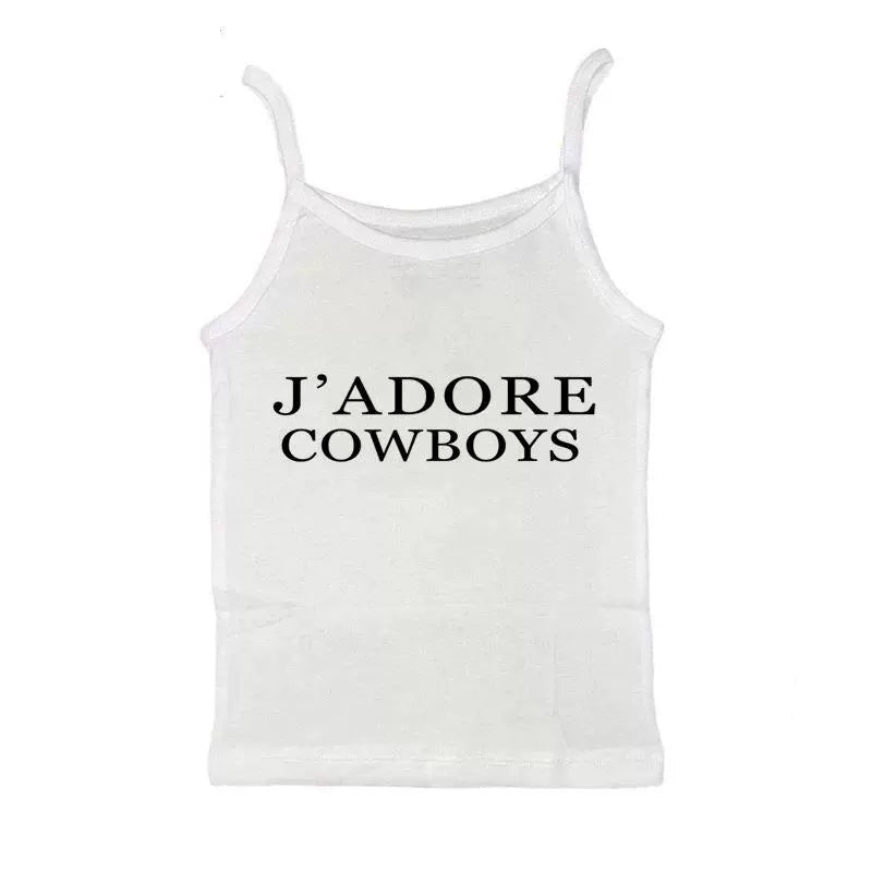 Camiseta Y2K de Kendall Jenner J'adore Cowboys