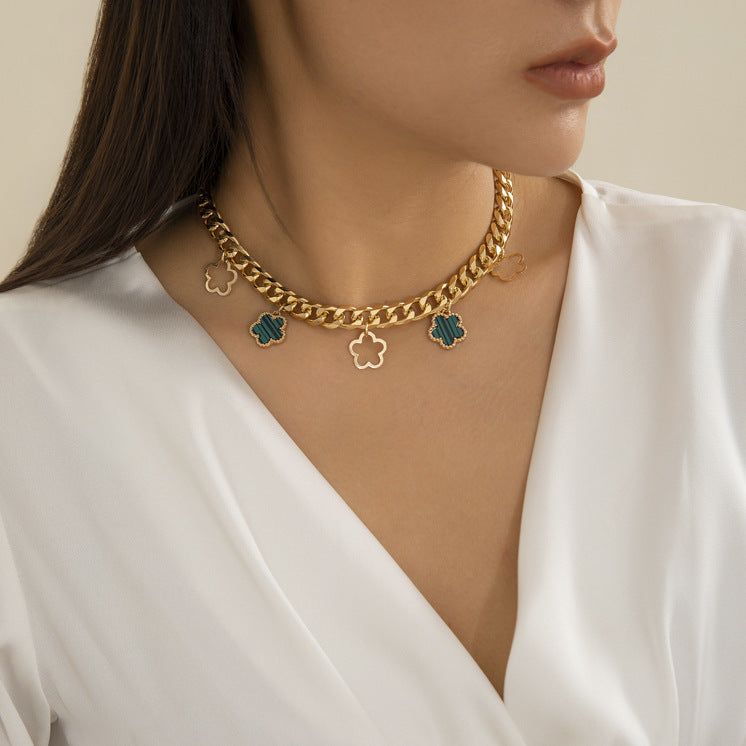 French Clover Style Necklace