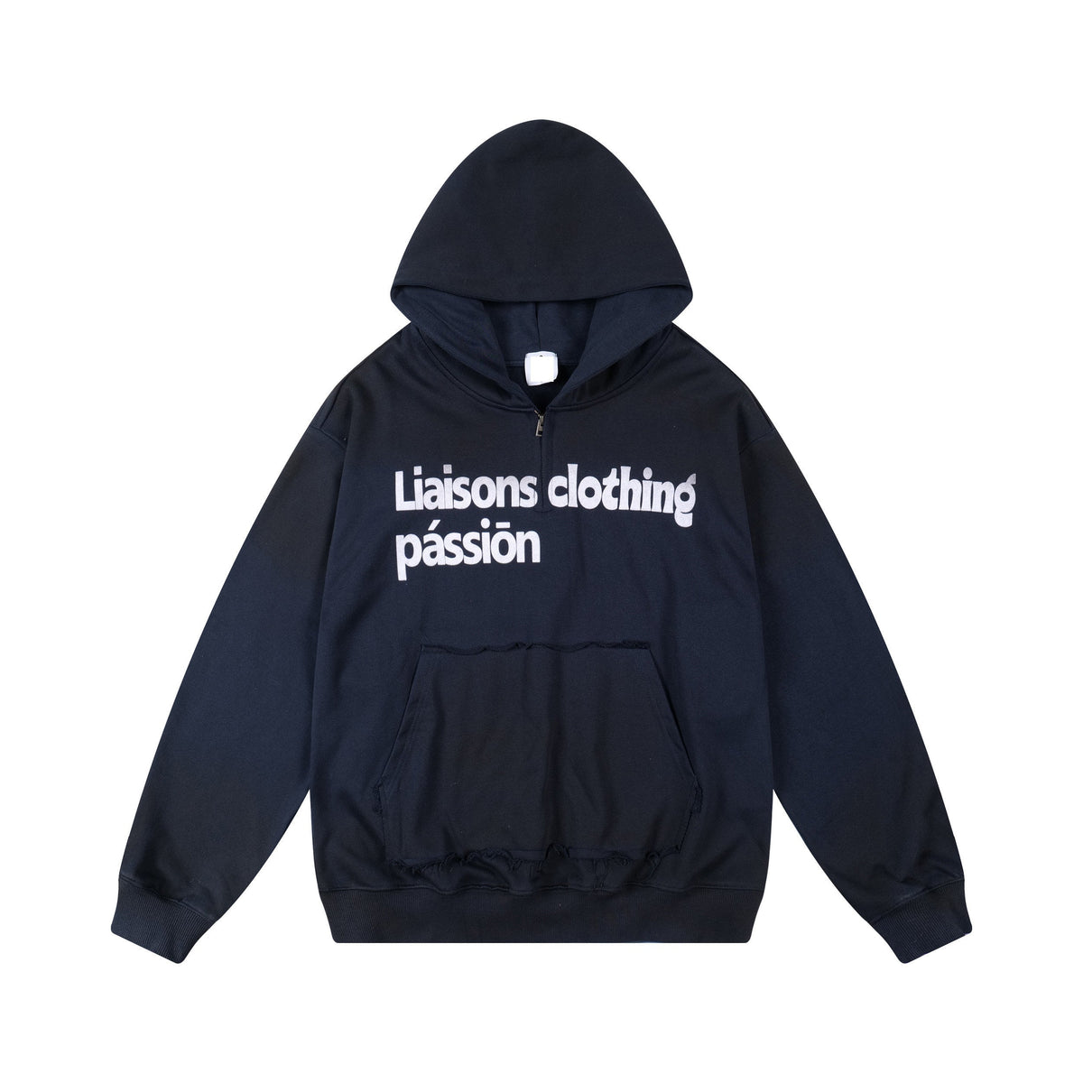 Irregular Dye Letter Print Oversize Hoodie