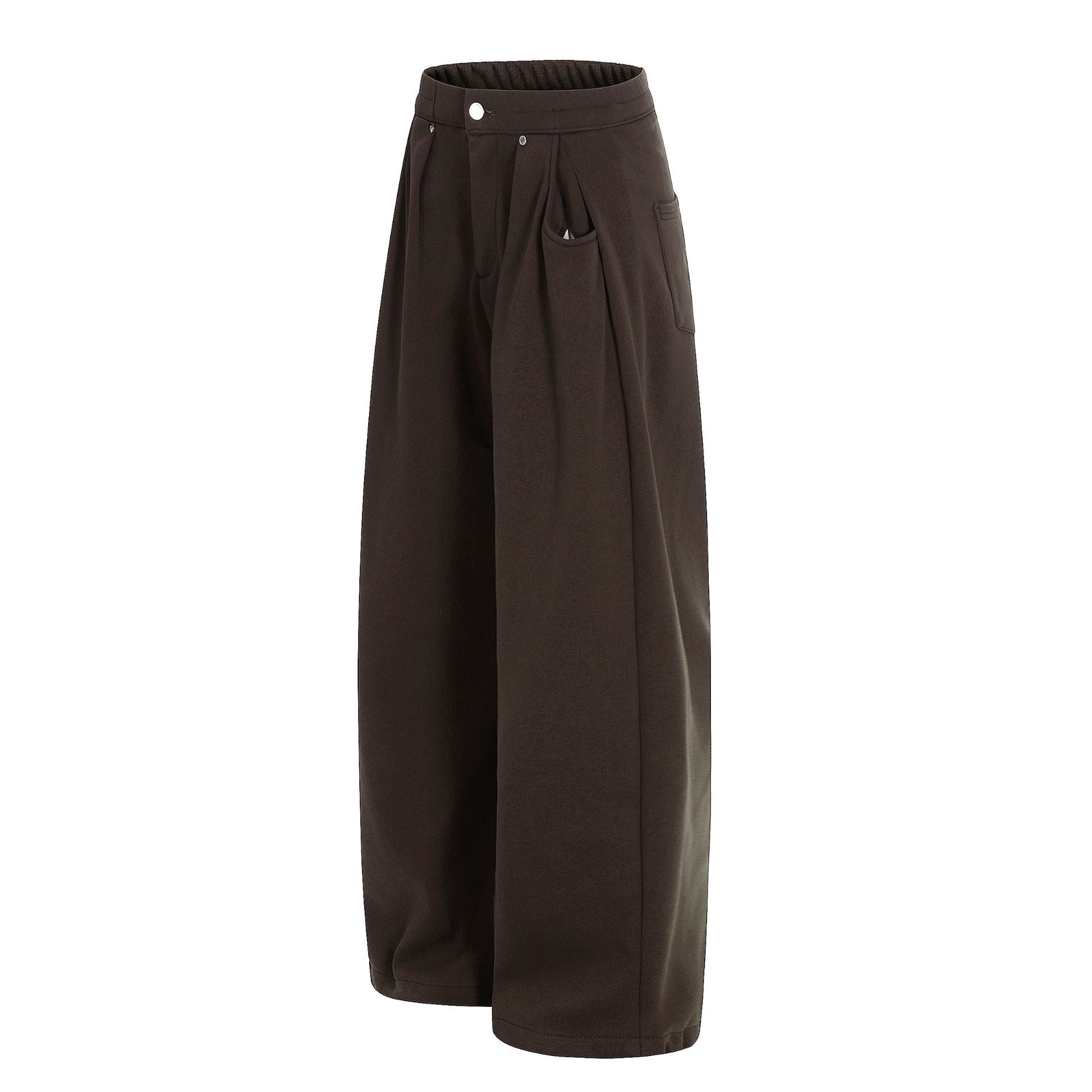 Pleats Wide Leg Sweatpants