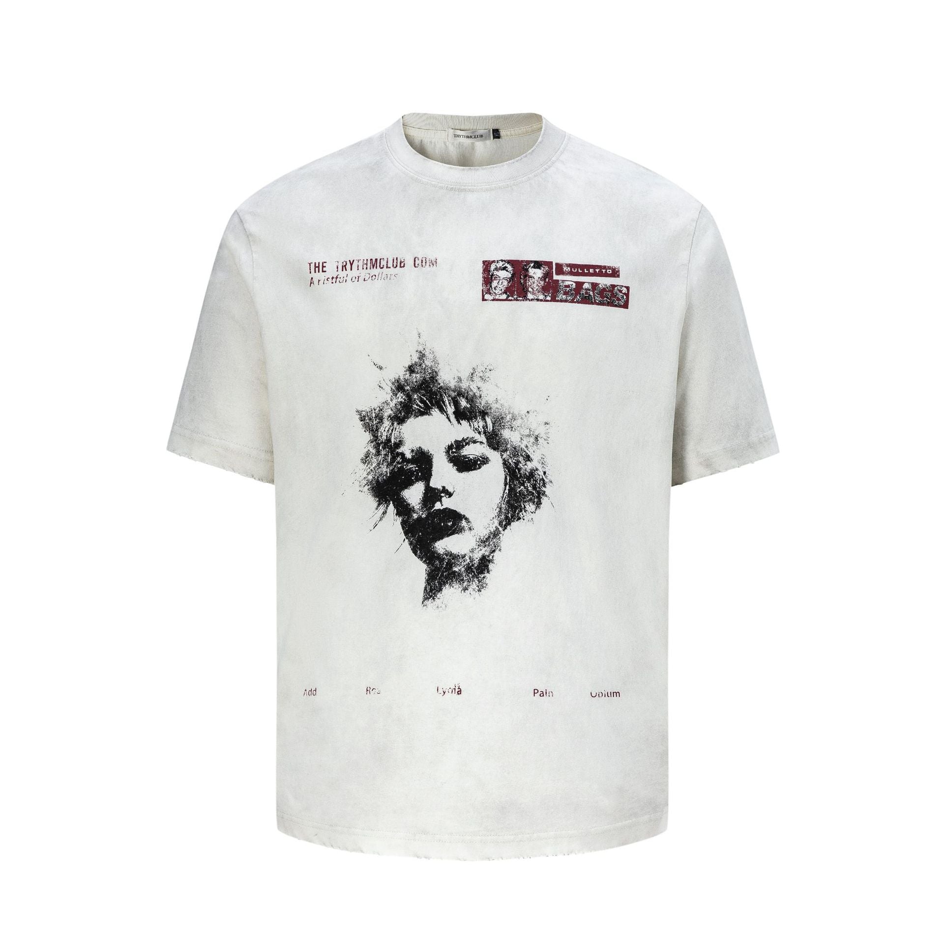 Paint Portrait Print Short Sleeve T-Shirt