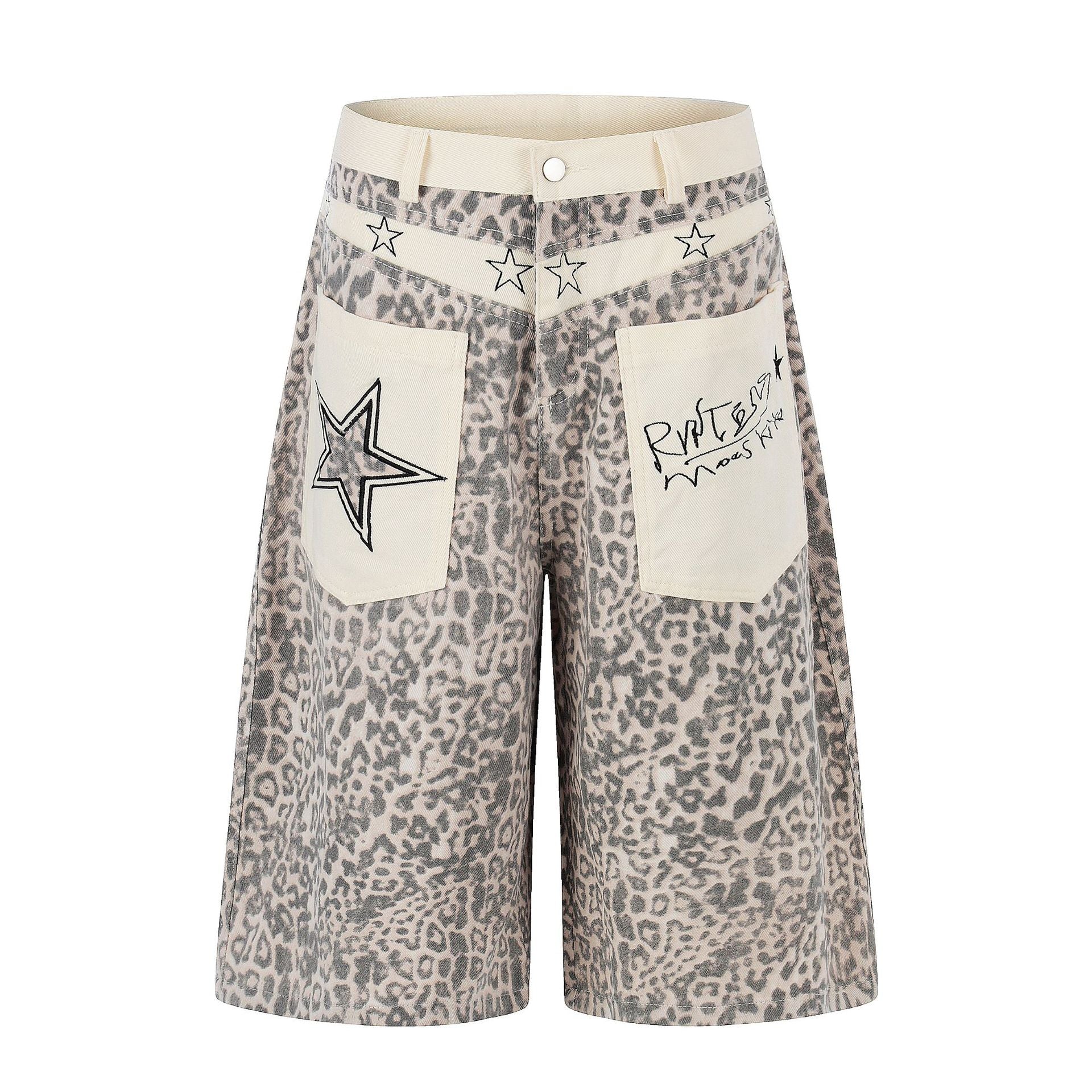 Leopard Star Pocket Jort