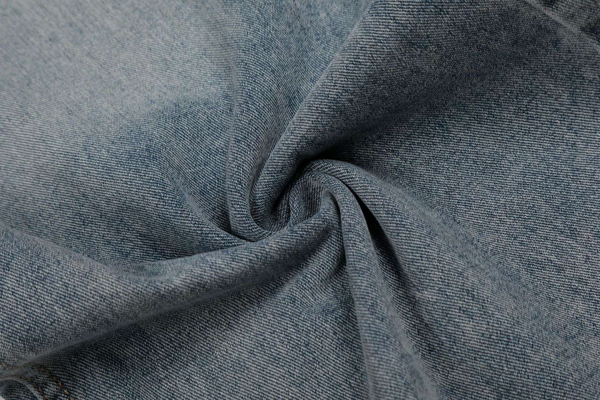 Button Fly Curved Wide Leg Denim Jeans