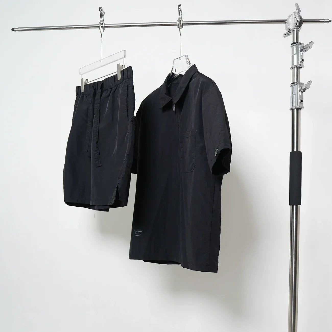 Quick-Dry Half-Zip Short Sleeve T-Shirt & UPF Sun Protection Short Set