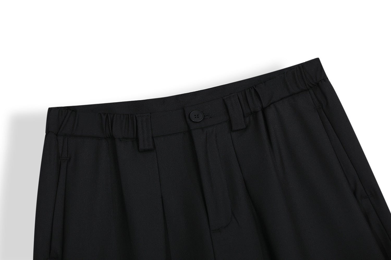 Wide Leg Pleats Half Trousers