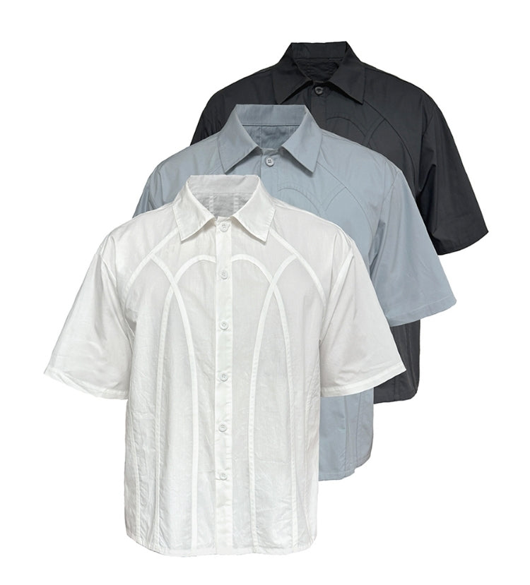 Camicia a maniche corte in puro cotone