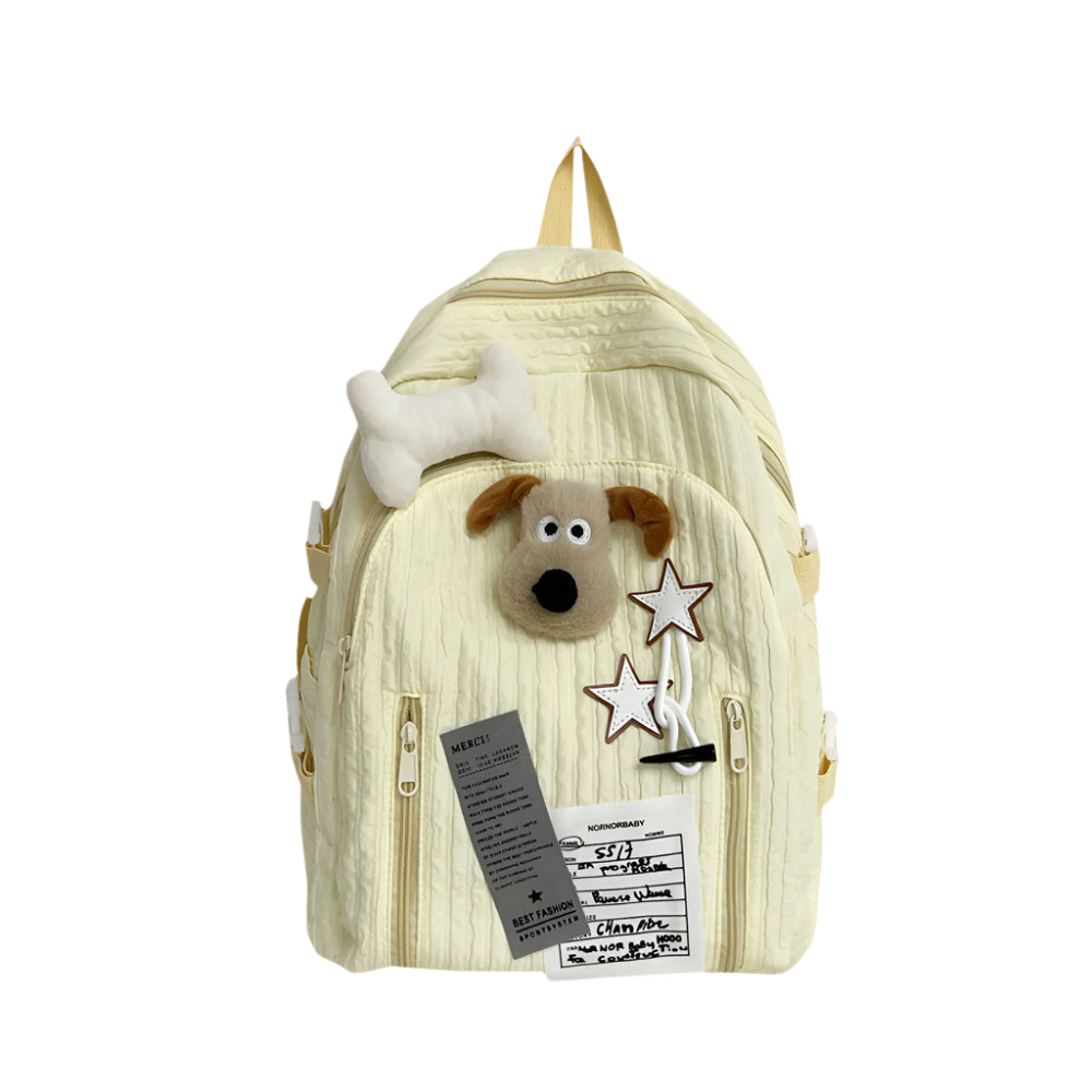 Gromit Dog Backpack with Plush Bone & Star Charms