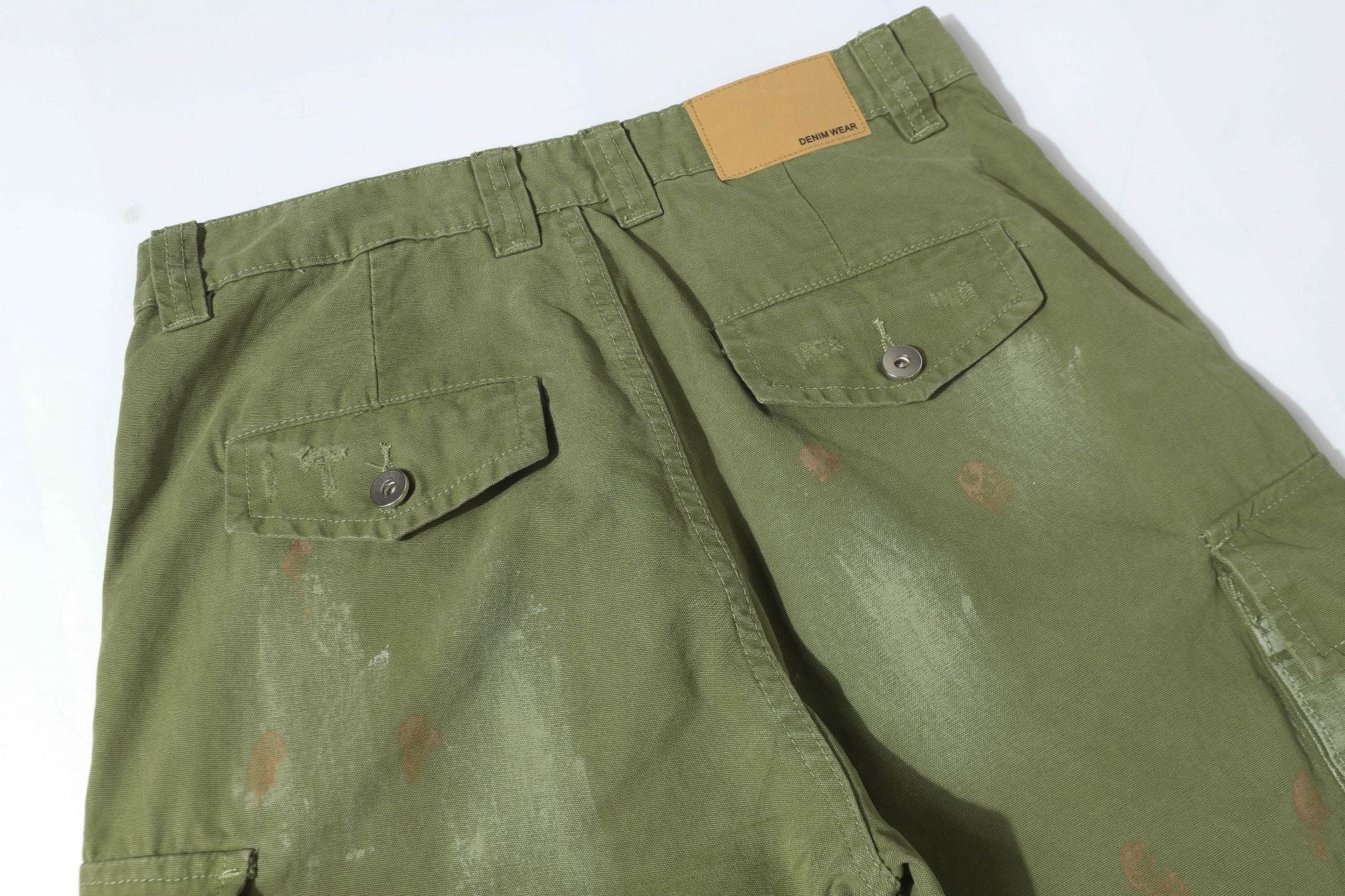 Damage Paint Splatter Multi Pocket Cargo Pants