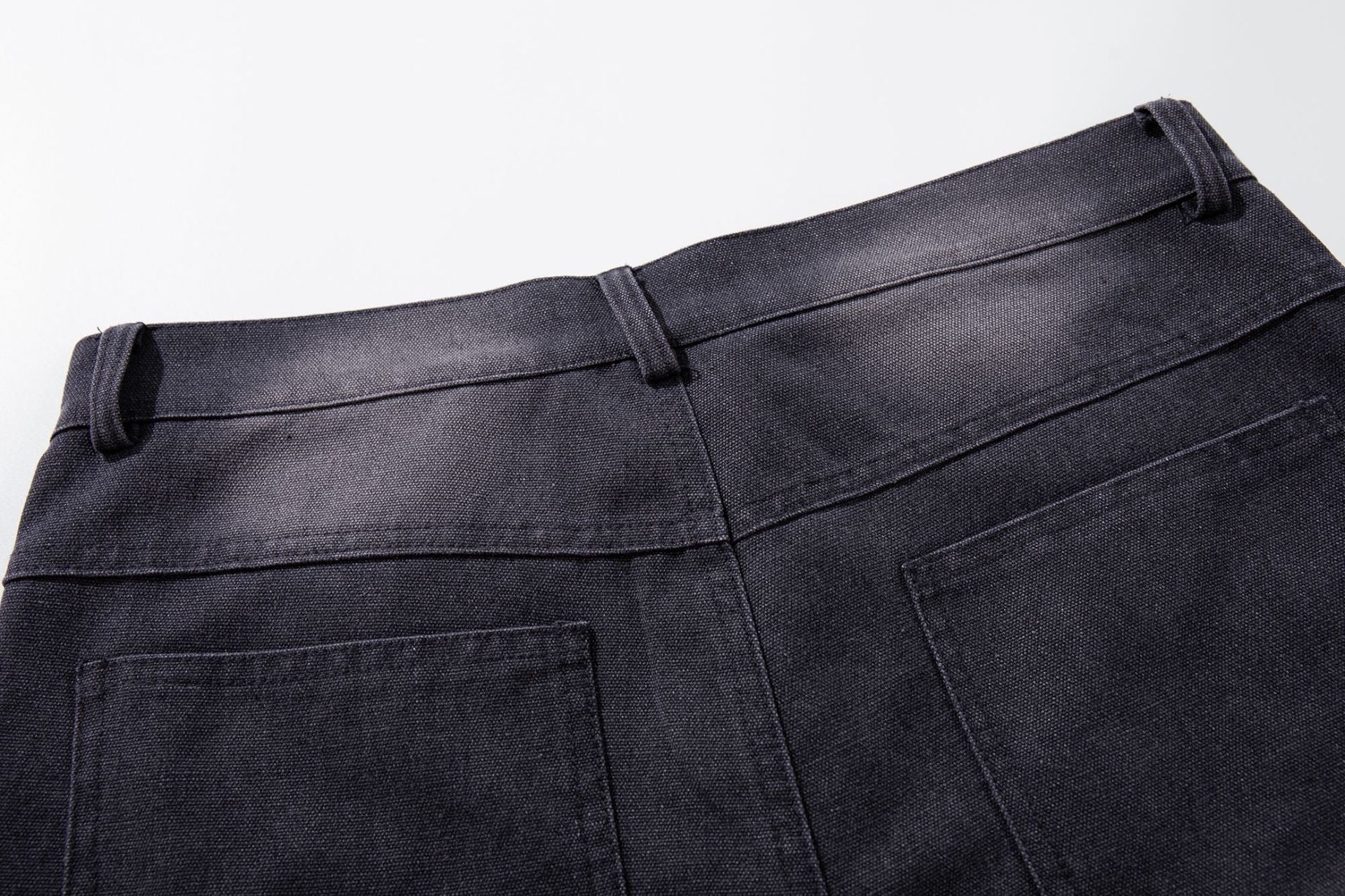 Denim Graffiti Damage Wide Leg Jort