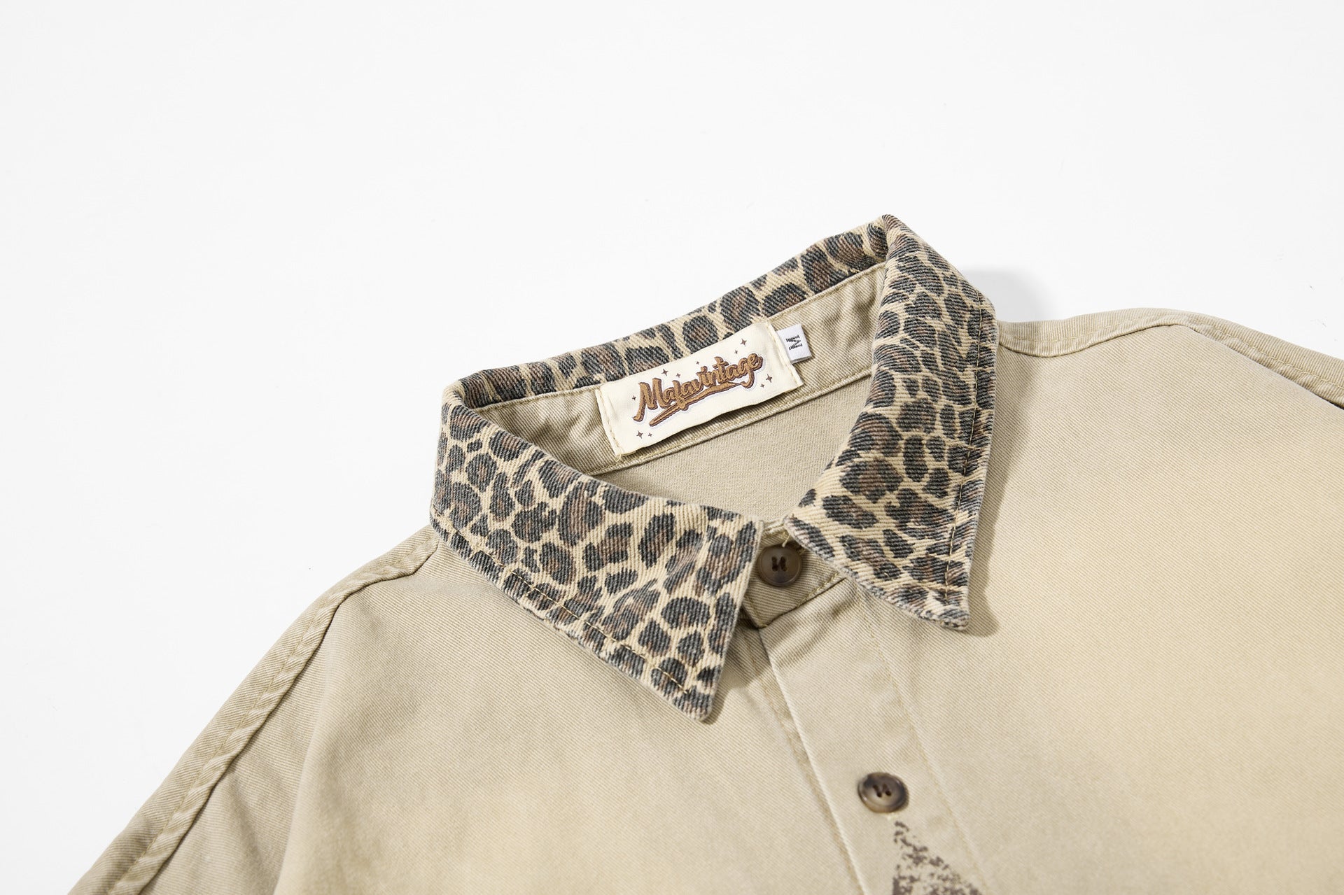 Leopard Print Cross Graphic Short Sleeve Shirt