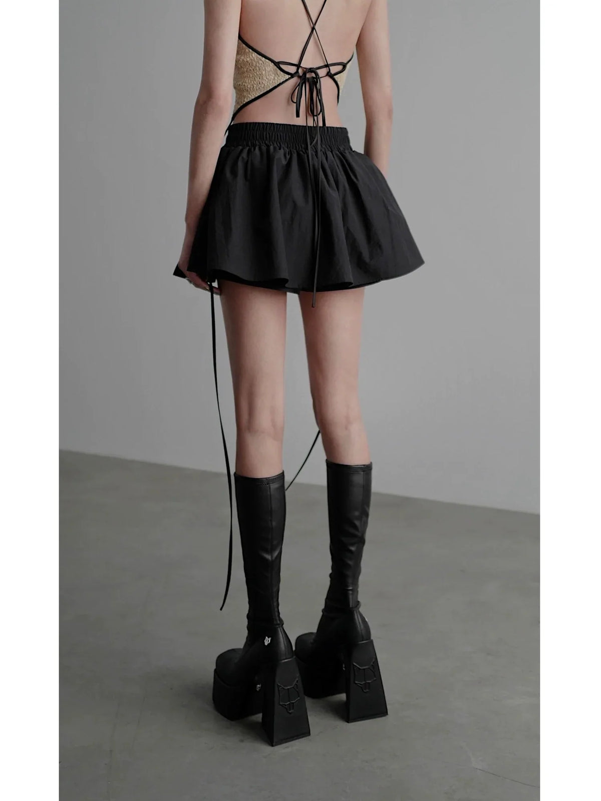 Fake Layered Culotte Skirt