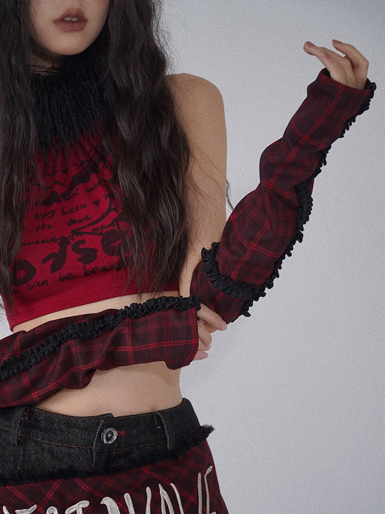 Plaid Arm Warmers