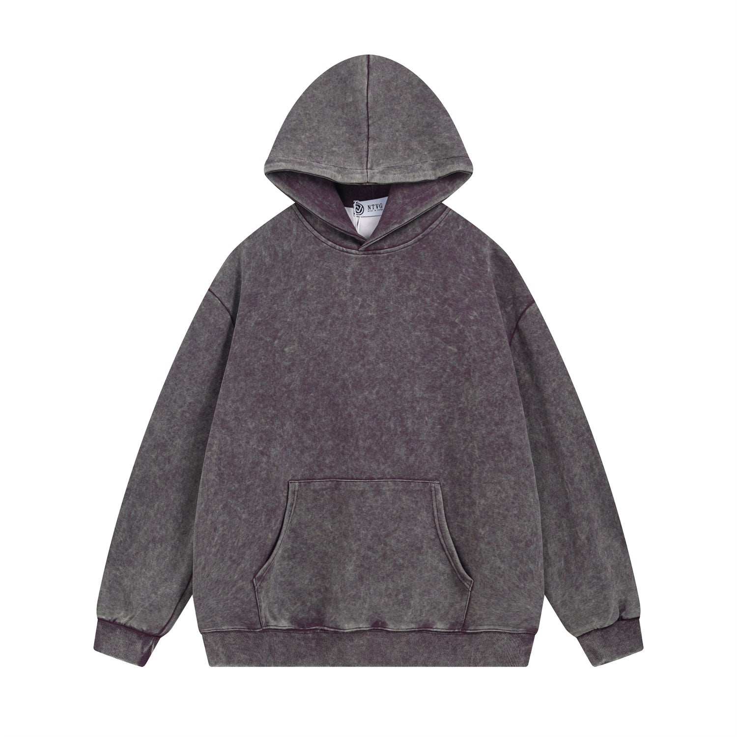 Wax Dye Fleece Lining Pullover Hoodie