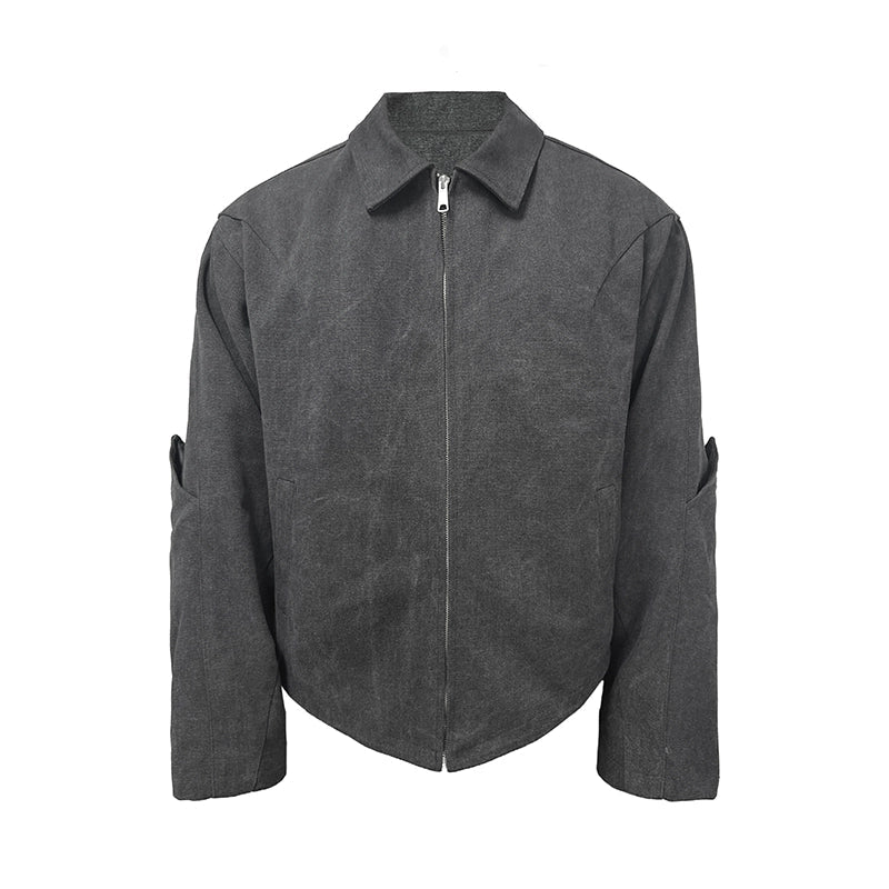 Polo Collar Zipper Jacket