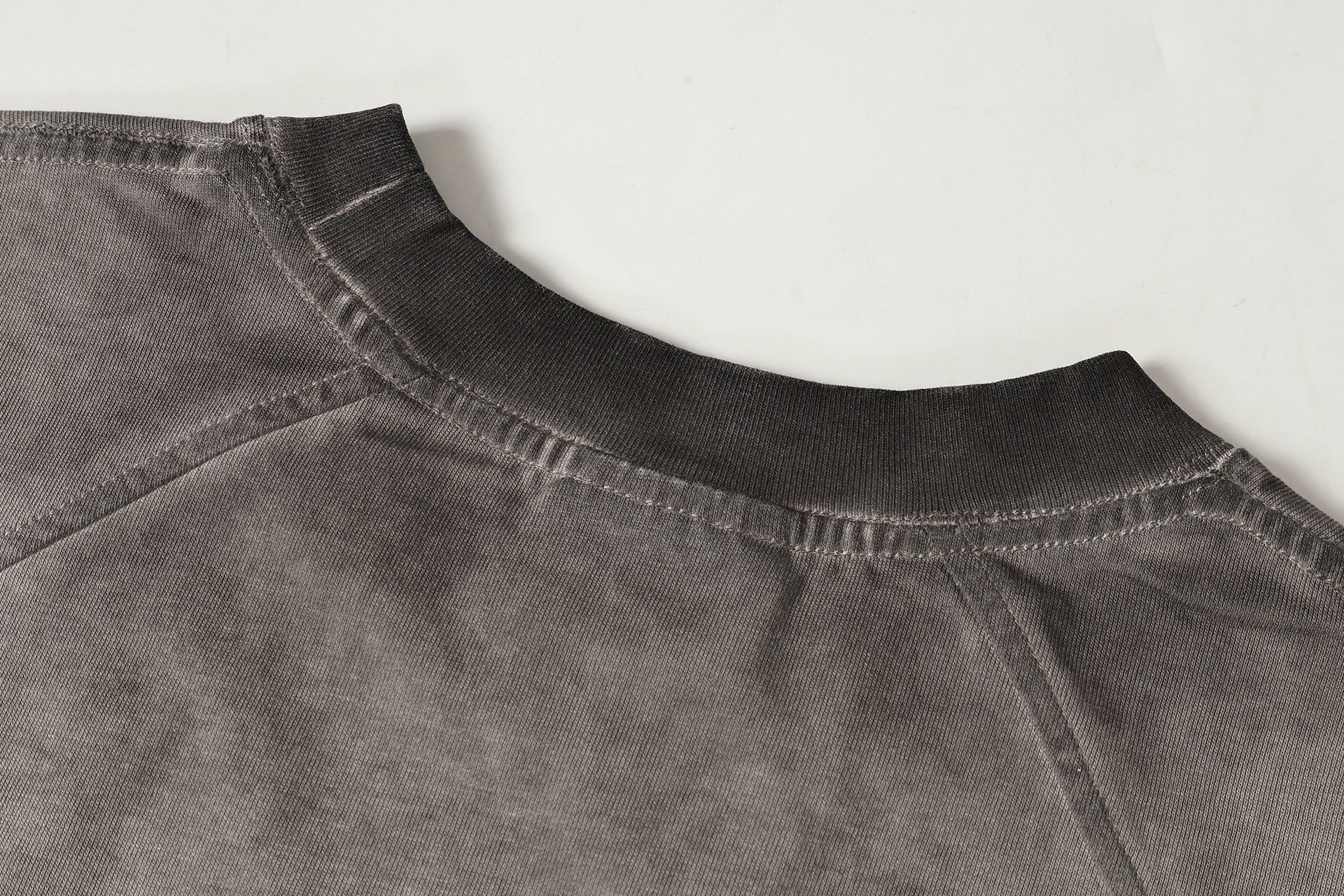 Washed Mesh Panel Short Sleeve T-Shirt