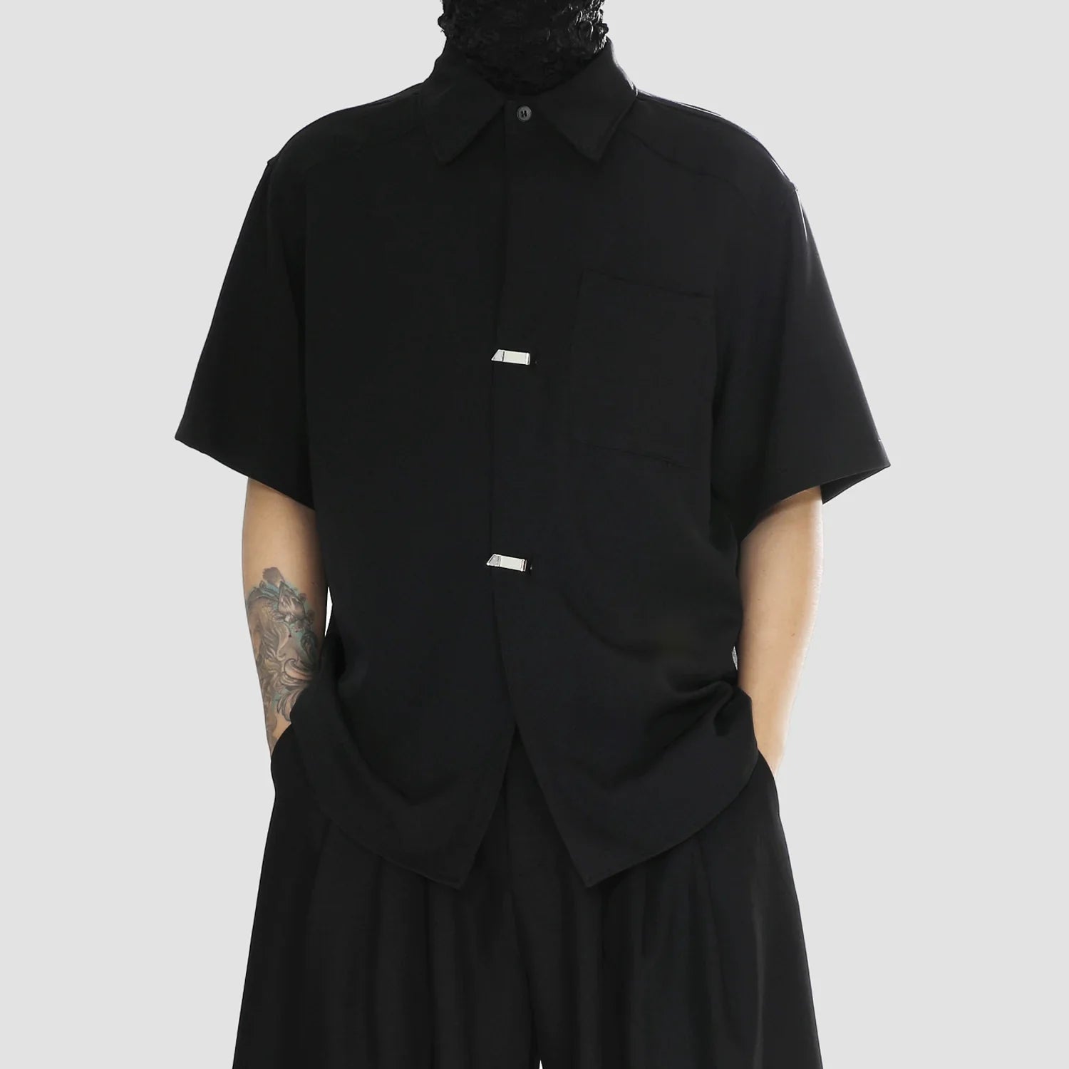 Plain Oversize Short Sleeve Shirt