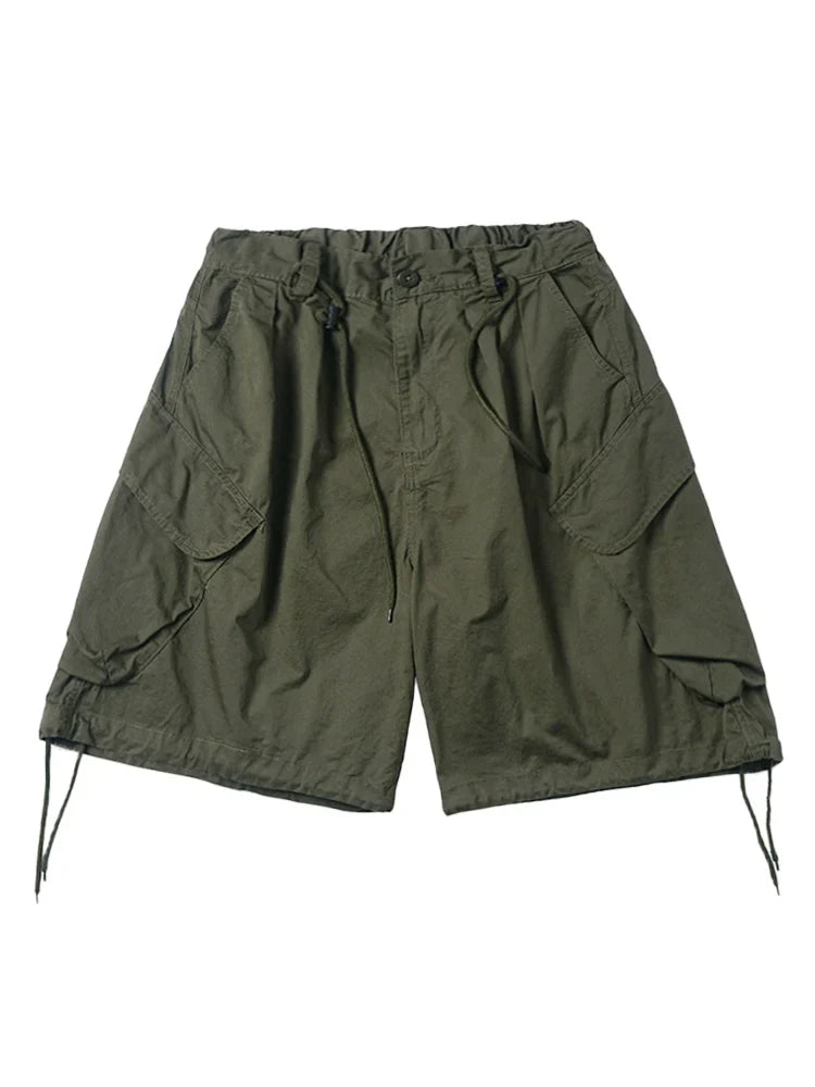 Large Pocket Workwear Wide Leg Short Pants