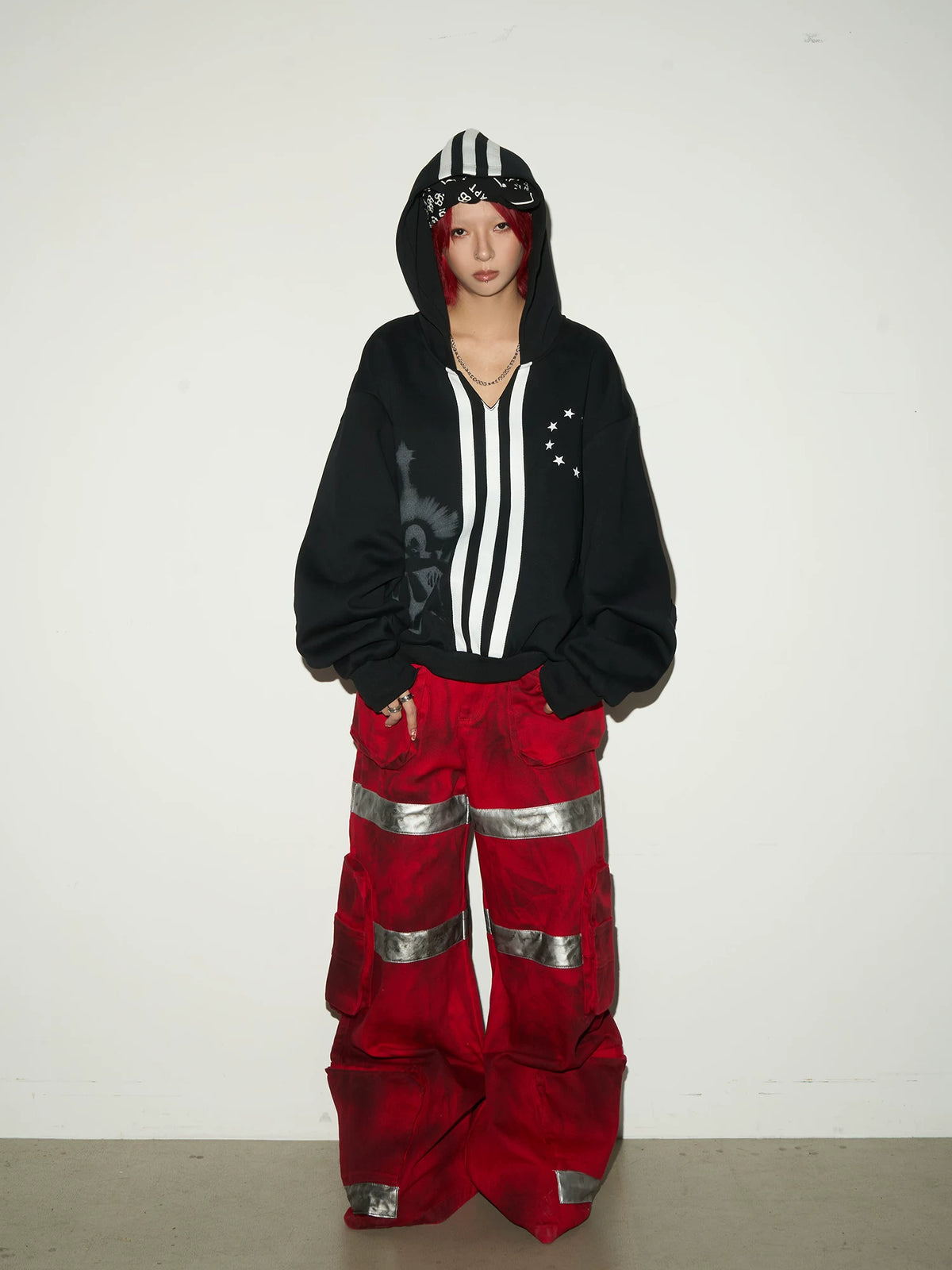 Reflective Stripe Cargo Pants