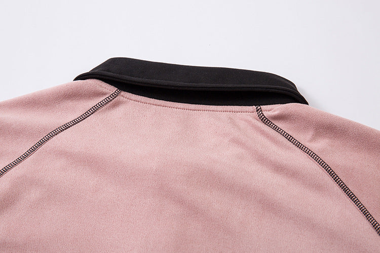 Roll-neck Embroidered Polo T-shirt