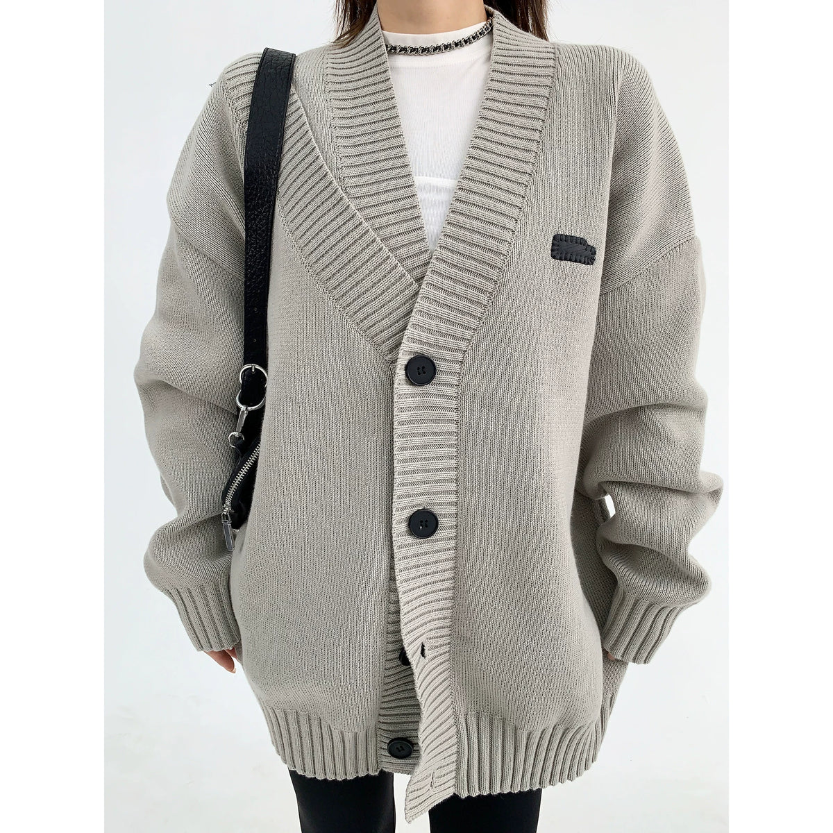 Oversized Heavyweight Knit Cardigan