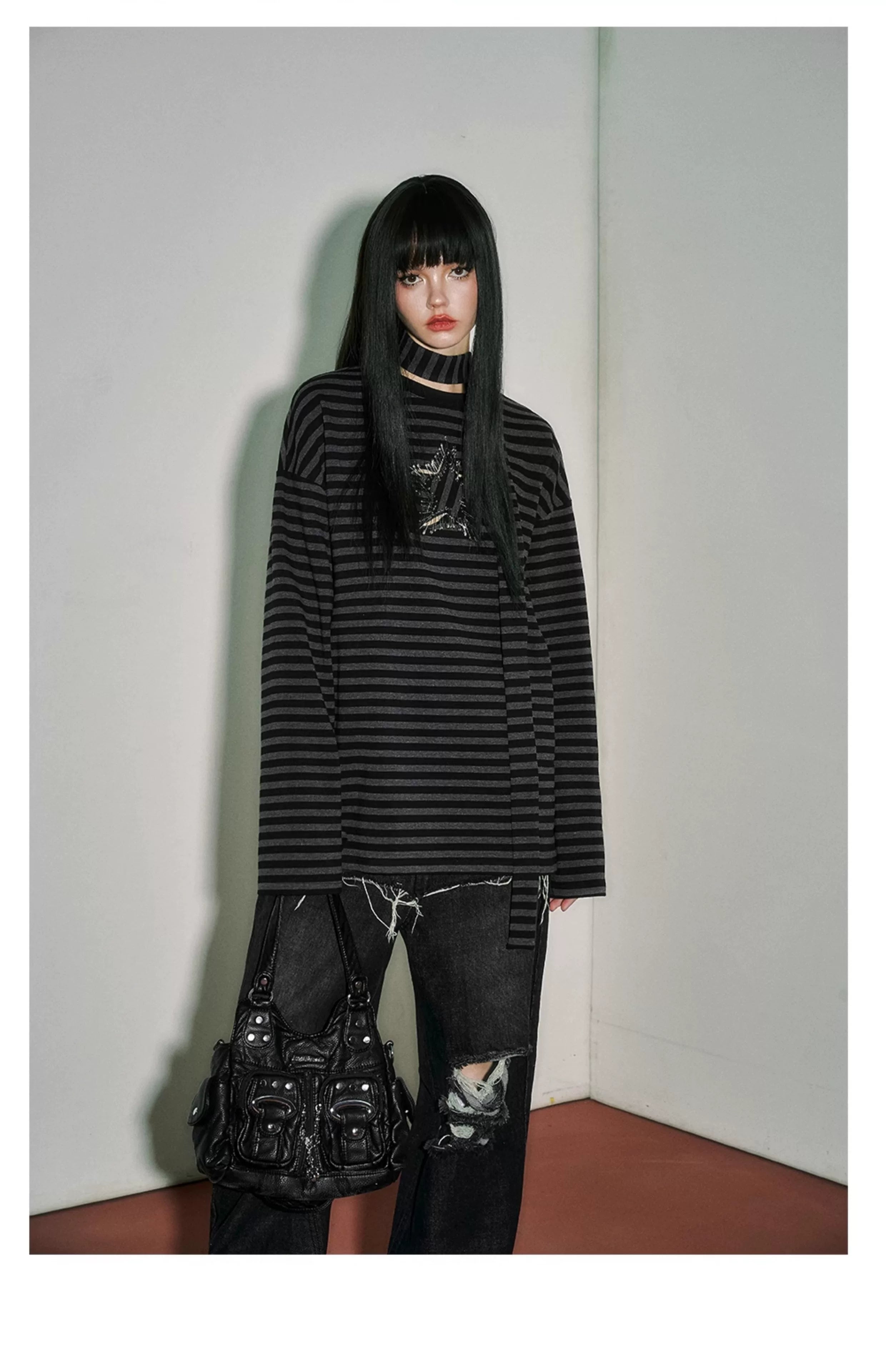 Star Stripe Oversize Long Sleeve T-Shirt & Tank Top