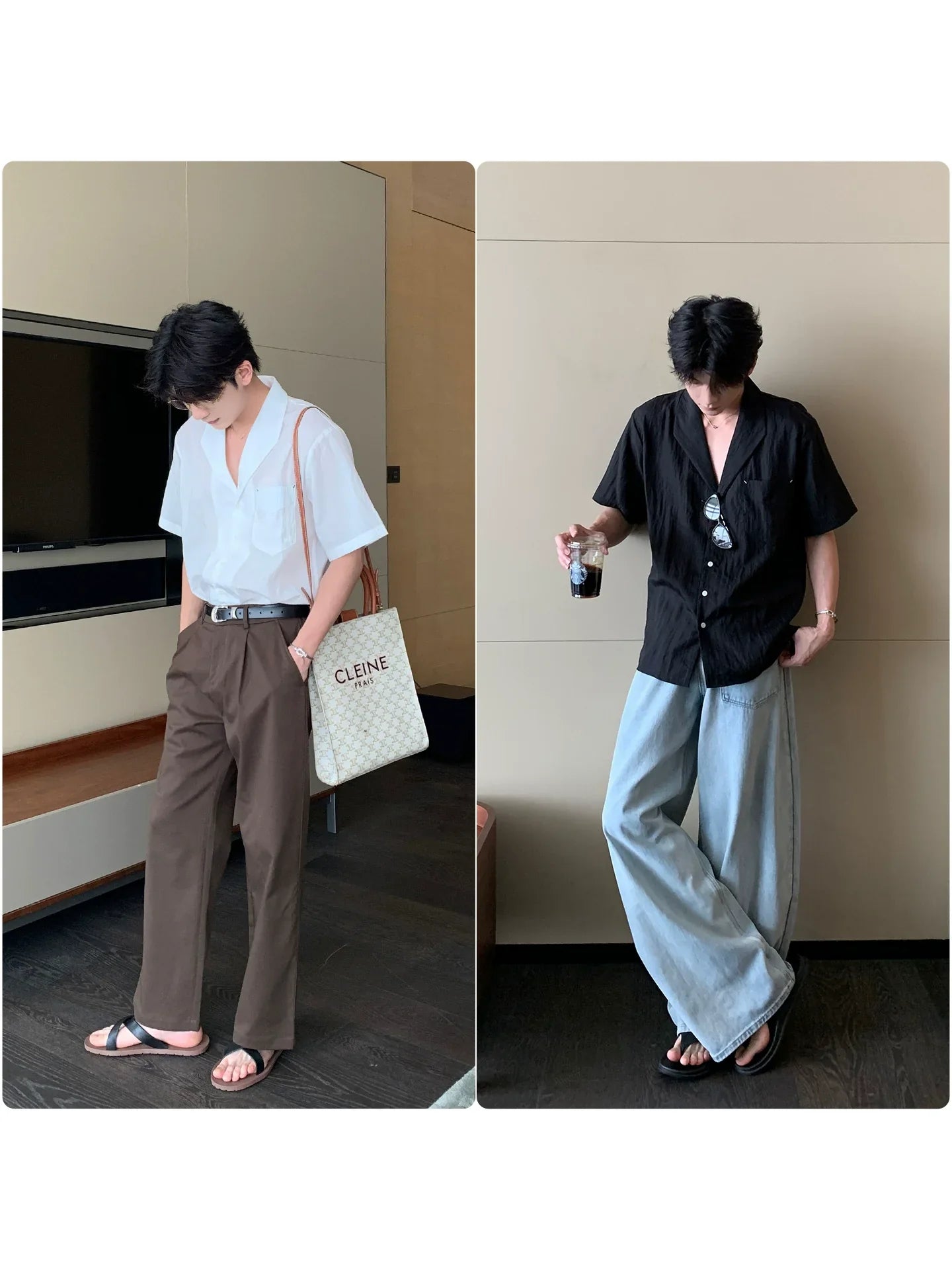 Cooling Tencel Cuban Collar Short Sleeve Shirt