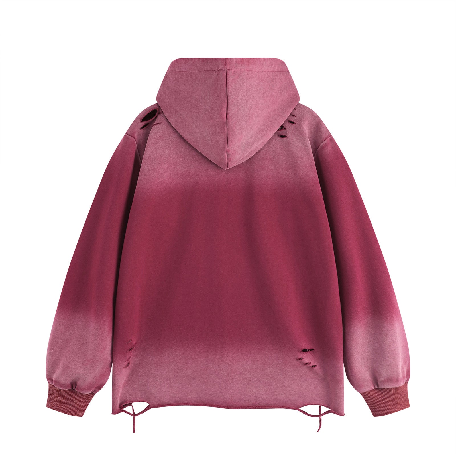 Felpa oversize con cappuccio patchwork lavata