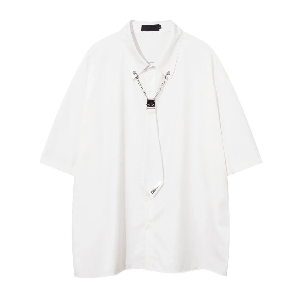 Tie Accessories Design Oversize Short Sleeve Shirt