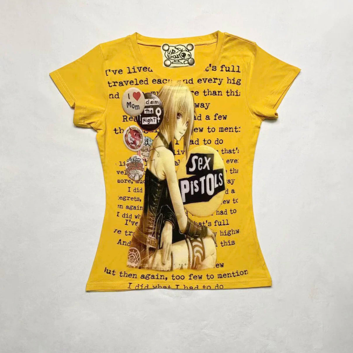Cartoon Print Short Sleeve T-Shirt