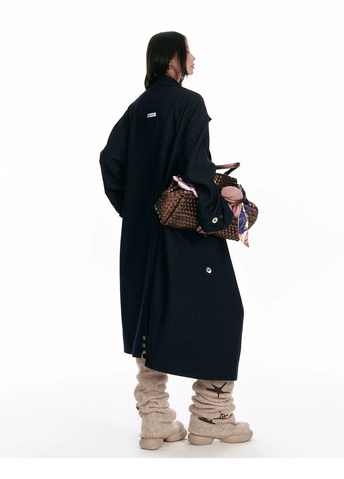 Double-Breasted Large Lapel Long Coat
