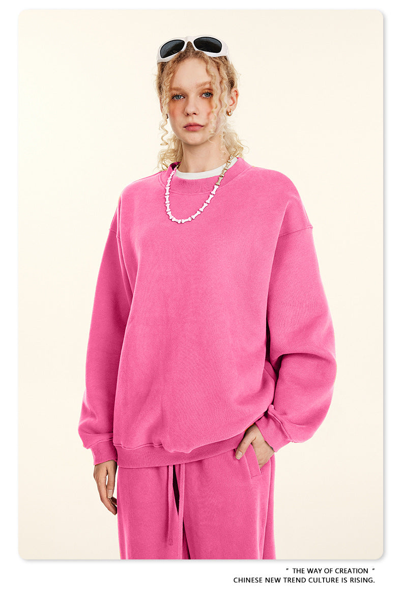 Fleece Lining Oversize Sweatshirt