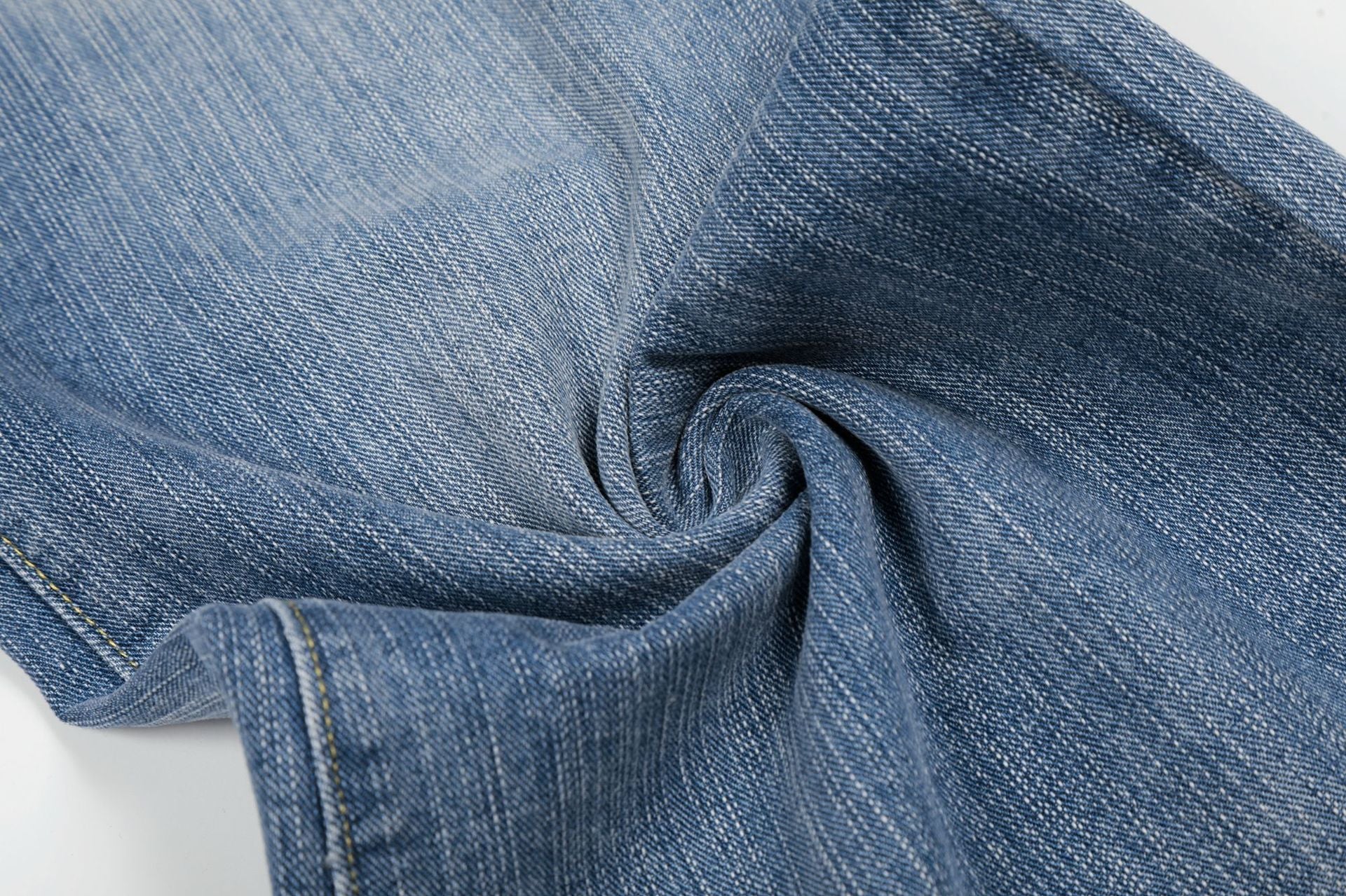 Washed Logo Embroidery Wide Leg Denim Jeans