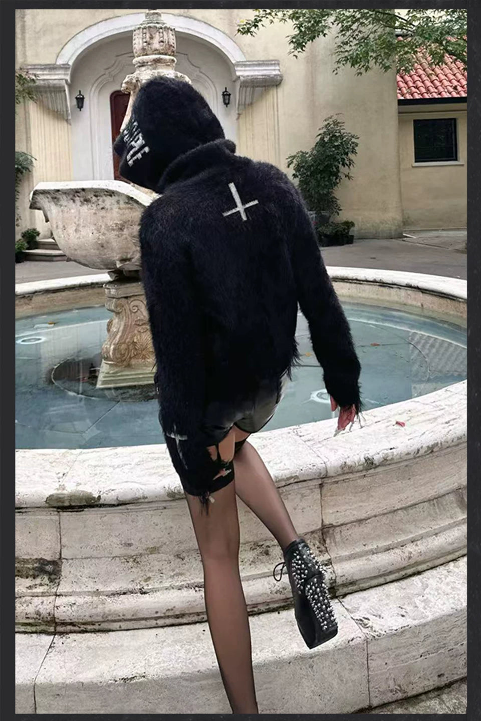 Thick Fake Mink Fur Hooded Short Jacket