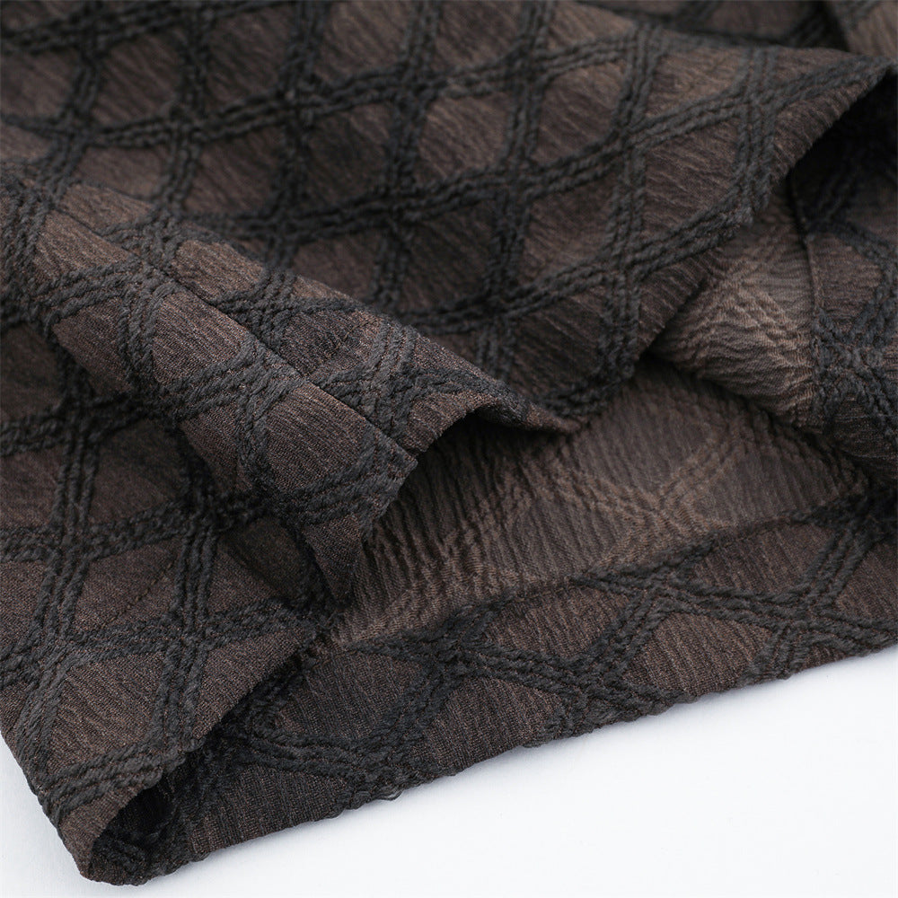 Camisa vintage a cuadros con diamantes