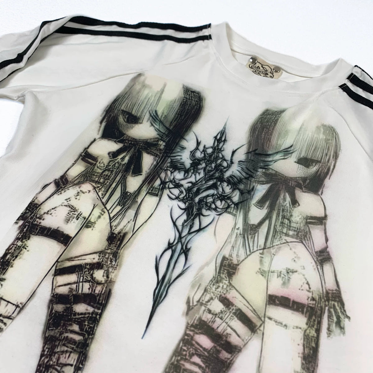 Rune Twin Girls Print Cotton Slim Long Sleeve T-Shirt