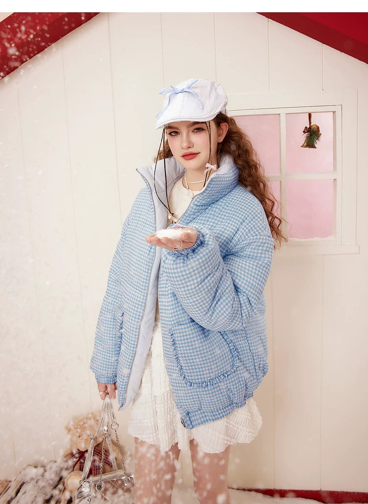 Reversible Stand Neck Puffer Jacket