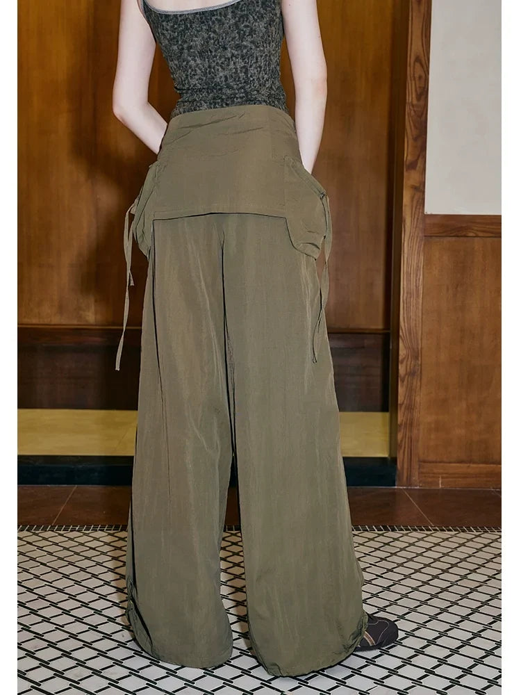 Low Waist Wide Leg Cargo Pants
