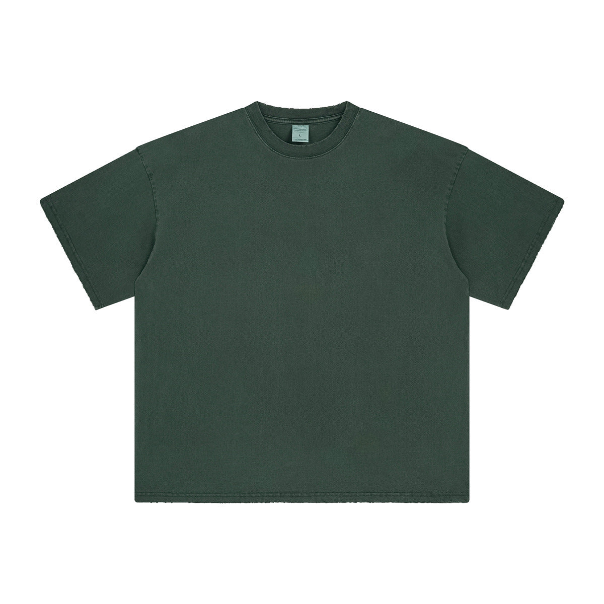 Washed Dyed Oversize Damage Short-sleeve T-shirt & Short Sweatpants Setup
