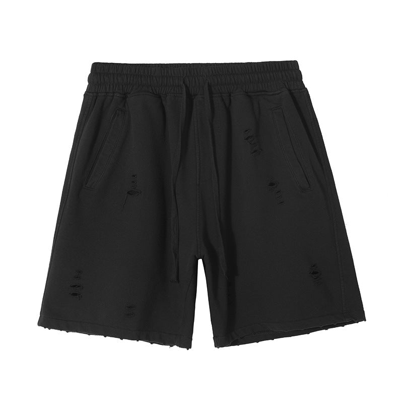 Washed Damage Short Sweatpants