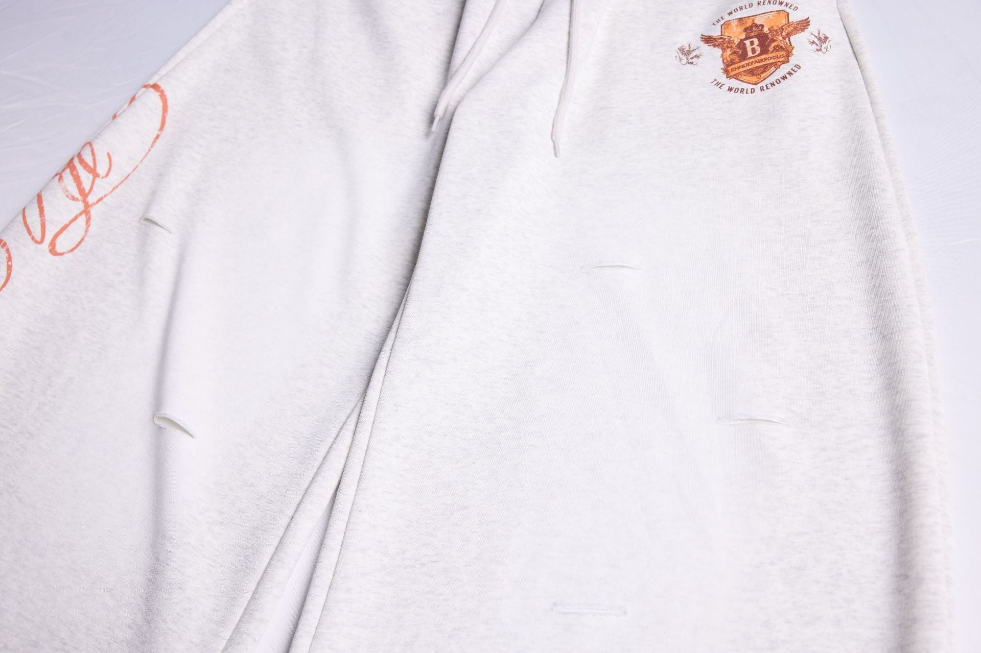 Print Barrel Leg Sweatpants