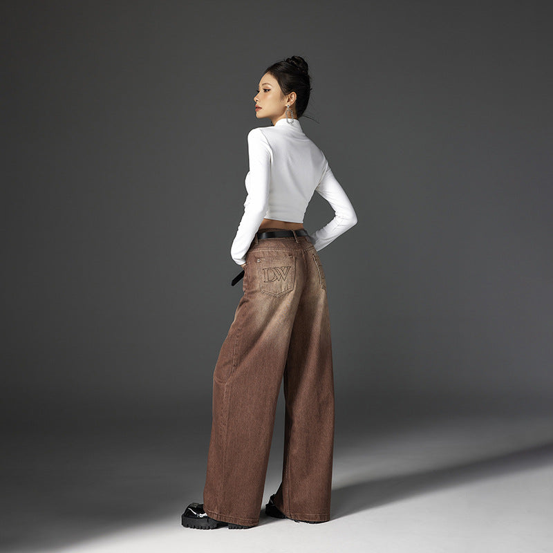 Vintage Brown Wide-Legs Jeans