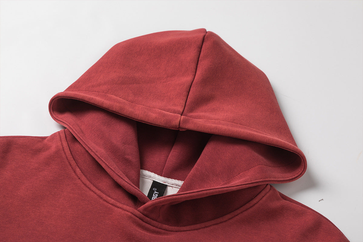 Washed Letter Print Hoodie